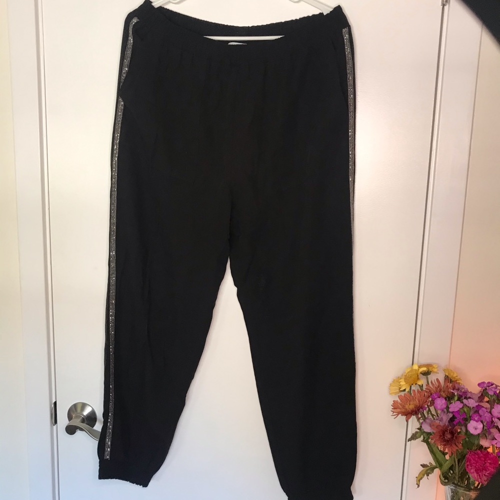 Zara Black Pants Beaded sides